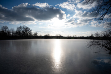 ice cover on the lake