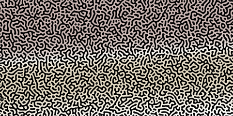 Abstract Reaction-diffusion Turing pattern natural texture brown gradient color scheme. Linear design with biological algorithm psychedelic background. Reaction-diffusion or truing patter