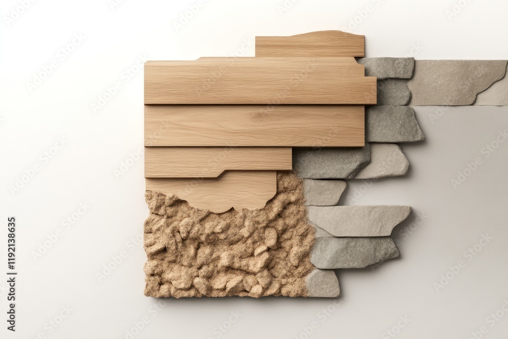 Poster innovative material design showcase modern studio visual art minimalist environment close-up view te