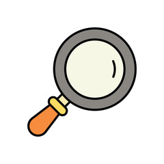 Magnifying Glass icon isolated on a white background. Vector illustration.