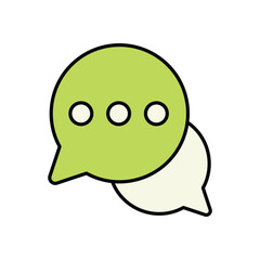 Speech Bubble icon isolated on a white background. Vector illustration.