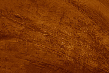 Abstract artistic brown red orange oil painting on canvas. Oil paint texture with brush and palette knife strokes. dark wallpaper. Macro close up acrylic background. Modern art. detail fragment