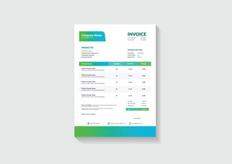 abstract modern invoice template vector design for your business