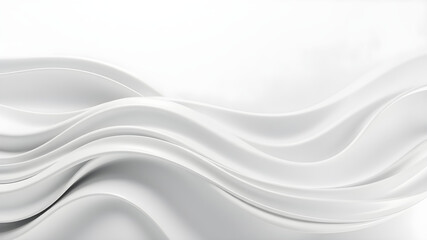 Fototapeta premium Fluid Form, A White Abstract Landscape, abstract wavy background