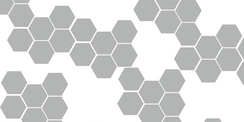 Abstract technology grey geometric hexagon on transparent concept design honeycomb shape vector. 