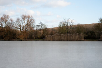 ice cover on the lake