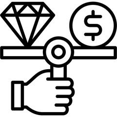 Pawn Value line icon