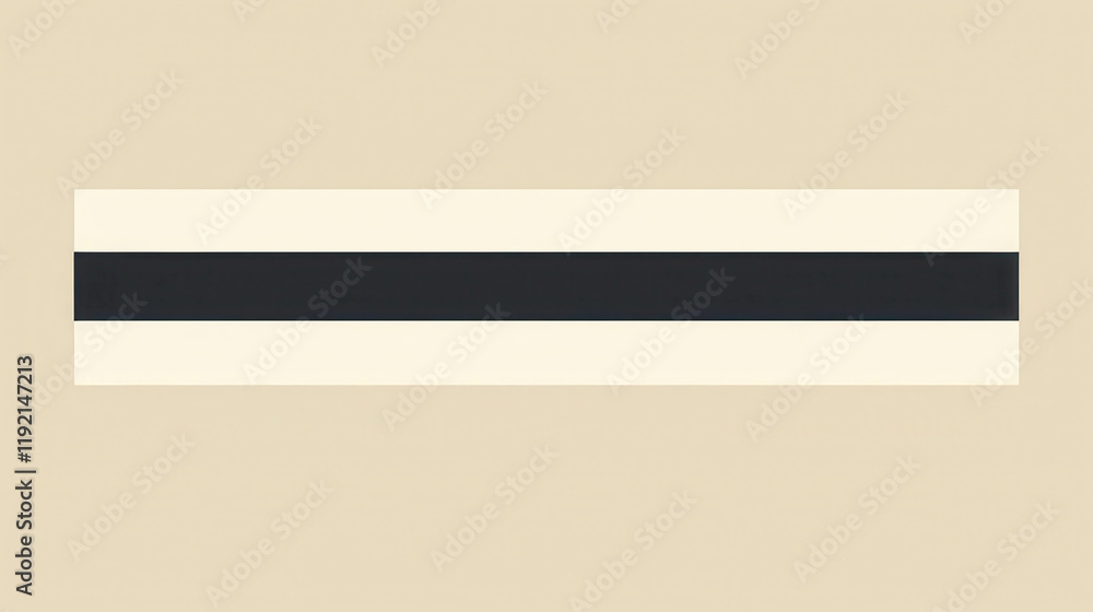 Poster horizontal stripe pattern: elegant minimalist design featuring a single, bold black stripe against a