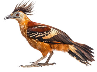 Obraz premium Hoatzin bird available PNG on white background