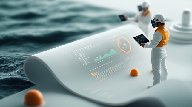 Futuristic Digital Transformation Offshore Analytics and Sensor Data Visualization in Ocean Research Facility