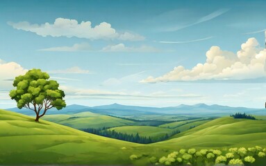 landscape with field and sky