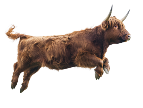  jumping scottish available PNG on white background