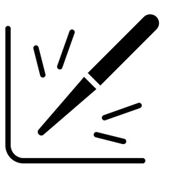 Corner welding Solid Icon