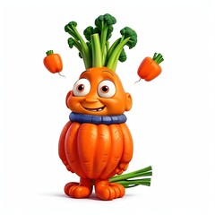 vegetables cartoon character illustration isolated on white background  