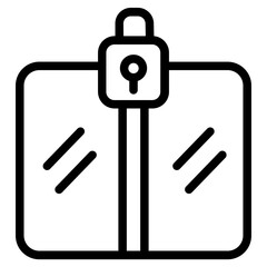 Door locked Line Icon