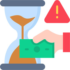 Payment Due flat color icon