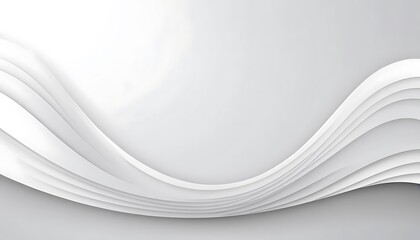 Obraz premium Abstract White Waves Flowing Design