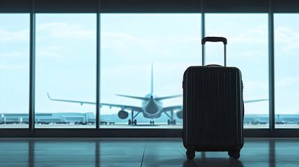 Travel journey begins airport terminal photograph modern environment wide angle view adventure awaits