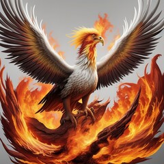 Obraz premium illustration of a red and yellow macaw illustration of an abstract bird heart with wings red and yellow bird red and yellow macaw bird of paradise 