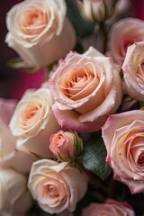 pink roses backdrop for wedding party and background