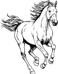 Handdrawn horse sketch