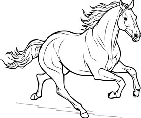 Handdrawn horse sketch