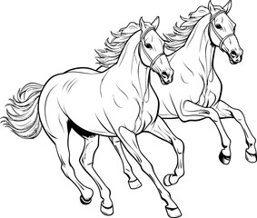 Handdrawn horse sketch