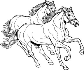 Obraz premium Handdrawn horse sketch