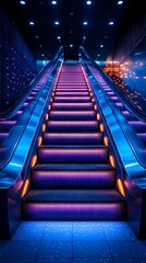 Digital technology futuristic color wave poster background