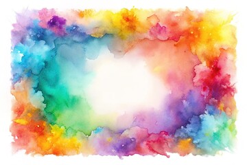 Fototapeta premium Ethereal Watercolor Pastel Abstract Frame - AI Art