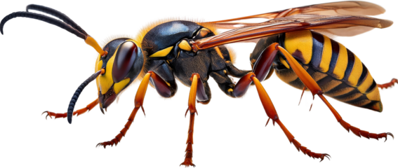 Detailed Close up of a Yellow Jacket Wasp Insect Macro Photography Nature Wildlife