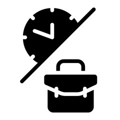 Fototapeta premium Part time worker Solid Icon