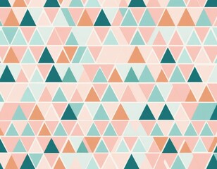 Pastel Triangle Geometric Pattern: Seamless Abstract Background Texture