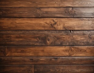 Fototapeta premium Rich Dark Brown Wood Texture, Horizontal Wooden Planks Background