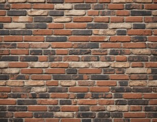 Naklejka premium Rustic Brick Wall Texture: Multi-Colored Brickwork Background, Seamless Pattern
