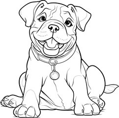 bulldog sketch drawing