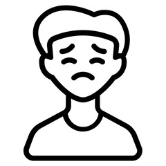 Fototapeta premium Phobia Line Icon