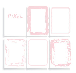 Pixel Frames Set for TO DO List Vector Background Set Empty Pink