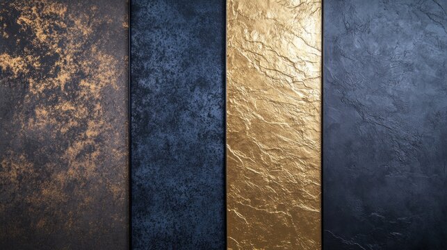 A grainy dark bluish-black background with textured stucco and metallic powder coating, creating a modern and elegant gradient effect