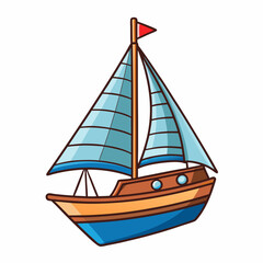 sailboat on a white background