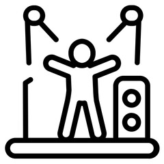 Talent showing Line Icon