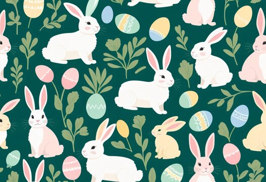 pattern with rabbits