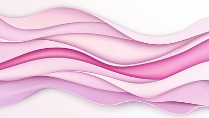 Elegant Pink Layered Waves Abstract Background for Modern Design