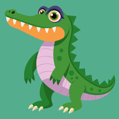 cartoon crocodile vector