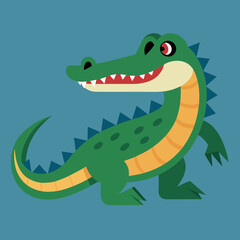 cartoon crocodile with a smile