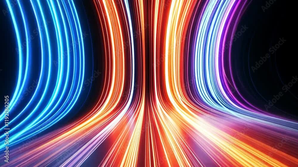 Poster dynamic abstract lights create a vibrant and energetic digital backdrop.