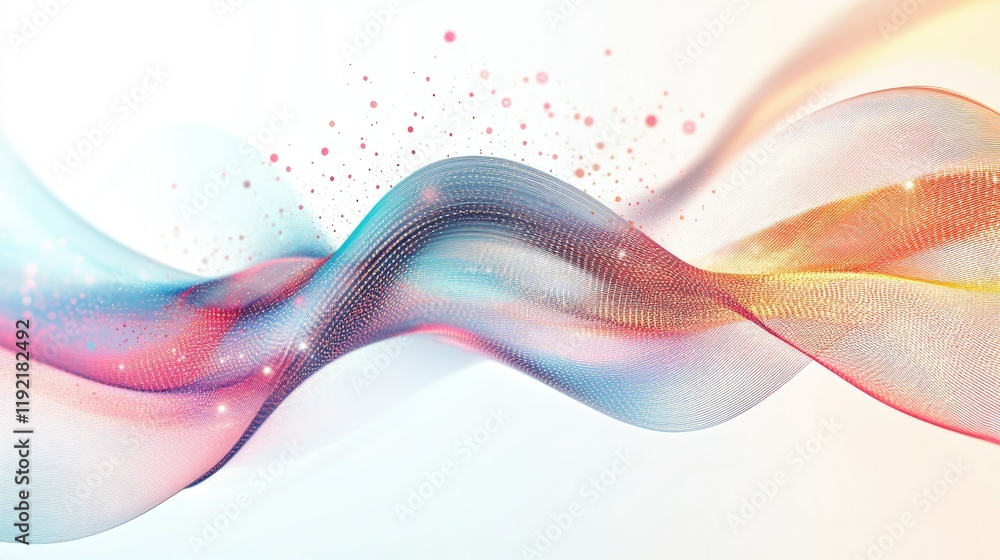 Poster abstract waves of colorful motion with gradient tones and soft light effects ideal for backgrounds a