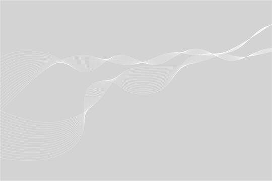 Wavy business vector curve lines on transparent background. Abstract ocean wave line background. Wave swirl, frequency sound wave, twisted curve lines with blend effect.