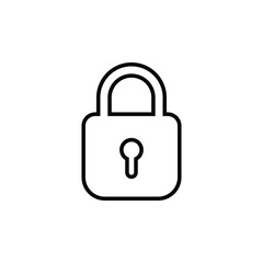 Padlock icon, lock, Lock silhouette line art illustrations and vectorsvector template
