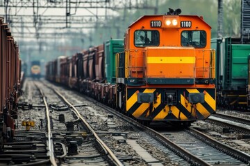 Obraz premium freight train with cargo